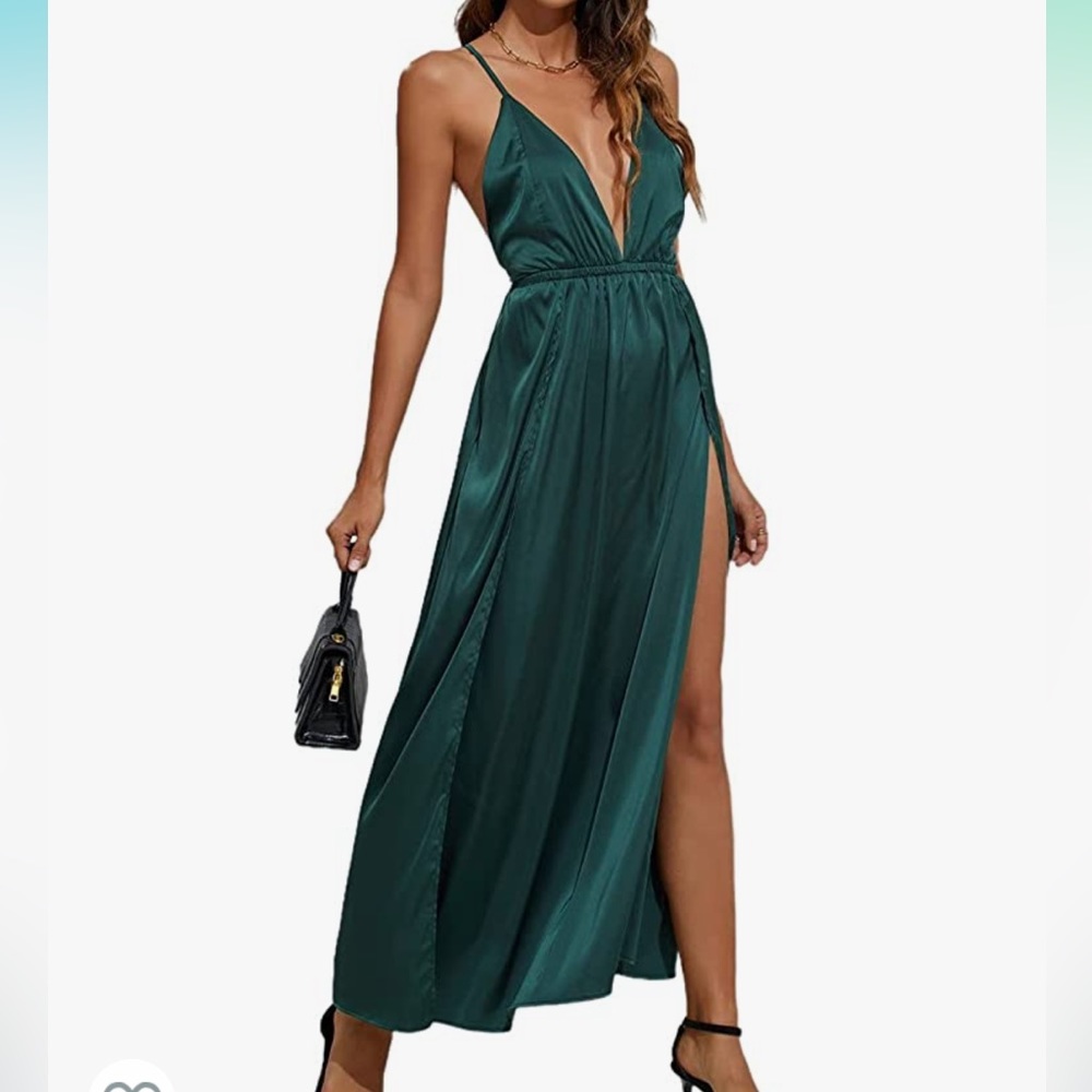 NWT Beautiful green wedding guest dress